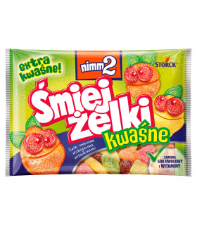 nimm2 Śmiejżelki kwaśne Żelki owocowe wzbogacone witaminami 100 g