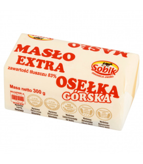 Sobik Masło ekstra osełka górska 300 g